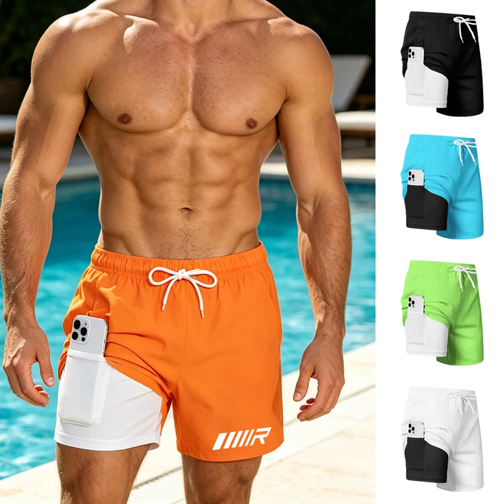 Men's Striped R Print Sports Shorts Elastic Quick Drying 2 In 1 Trendy Casual Summer Fitness Running Cycling Beach Shorts
Men's Striped R Print Sports Shorts Elastic Quick Drying 2 In 1 Trendy Casual Summer Fitness Running Cycling Beach Shorts
