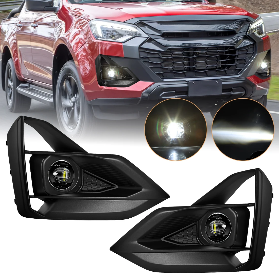 1Set LED Fog Light Kit For Isuzu D-Max V-CROSS/4 DOORS /2 DOORS 2026 2027 Front Fog Light Daytime Running Light Driving Lamp 12V
1Set LED Fog Light Kit For Isuzu D-Max V-CROSS/4 DOORS /2 DOORS 2026 2027 Front Fog Light Daytime Running Light Driving Lamp 12V