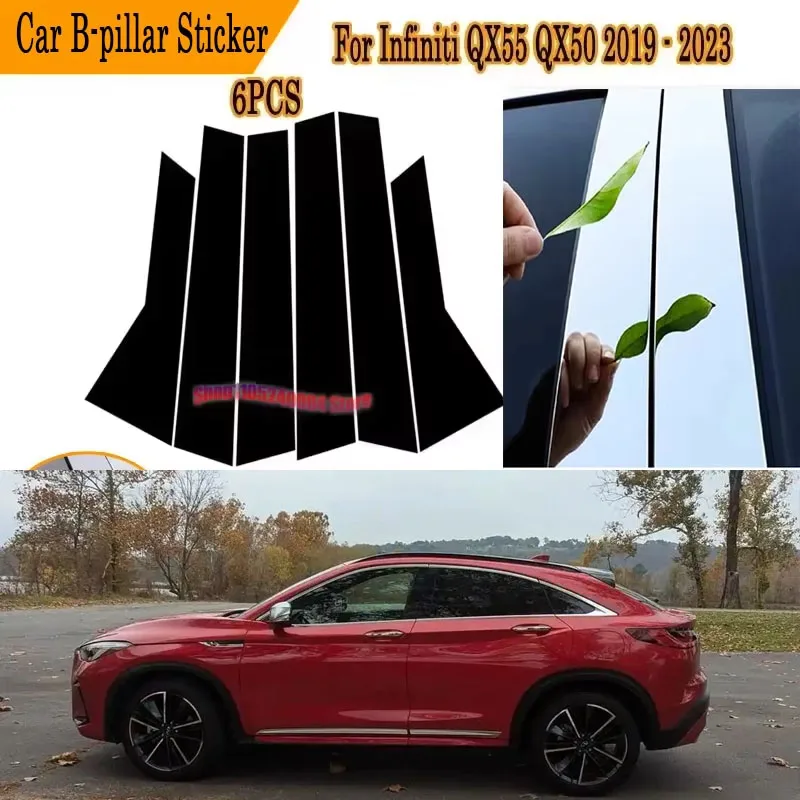 Exterior Styling For Infiniti QX55 QX50 2019-2023 6Pcs Gloss Black B & C Pillar Cover Trim Full Protective Upgrade Kit
Exterior Styling For Infiniti QX55 QX50 2019-2023 6Pcs Gloss Black B & C Pillar Cover Trim Full Protective Upgrade Kit