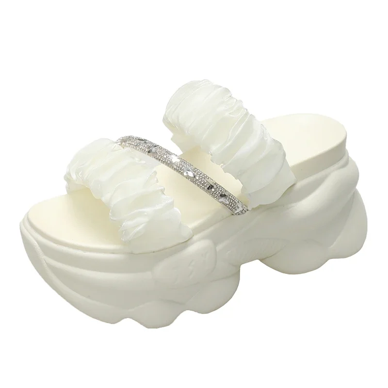 9CM Women's Summer Chunky Slippers Fashion Thick-Bottom Sandals Bling Wedge Heels Flip Flops High Platform Beach Slides Zapatos
9CM Women's Summer Chunky Slippers Fashion Thick-Bottom Sandals Bling Wedge Heels Flip Flops High Platform Beach Slides Zapatos