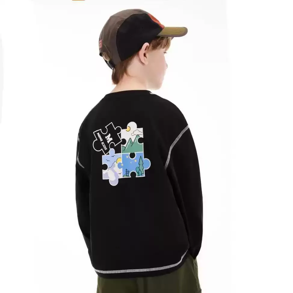 Middle and large boys' exposed long-sleeved T-shirts for children's bottoming shirts with pockets for 2025 spring wear
Middle and large boys' exposed long-sleeved T-shirts for children's bottoming shirts with pockets for 2025 spring wear