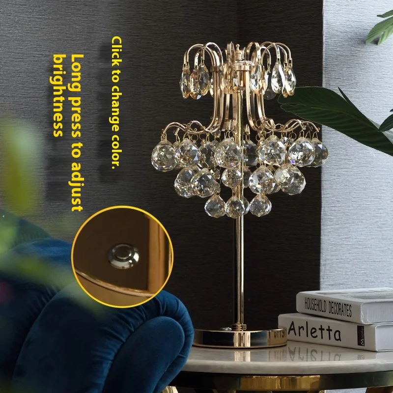 Crystal desk lamp, gift giving decorative lamp, lucky lighting fixture, touch dimming, warm bedside room, living room desk lamp
Crystal desk lamp, gift giving decorative lamp, lucky lighting fixture, touch dimming, warm bedside room, living room desk lamp