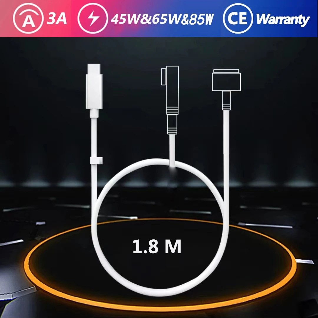 100W fast charging power cord for MacbookAir A1436 A1465A1466 Magsaf 1/2 to USB-C Type-C to T-type/L-type braided charging cable
100W fast charging power cord for MacbookAir A1436 A1465A1466 Magsaf 1/2 to USB-C Type-C to T-type/L-type braided charging cable