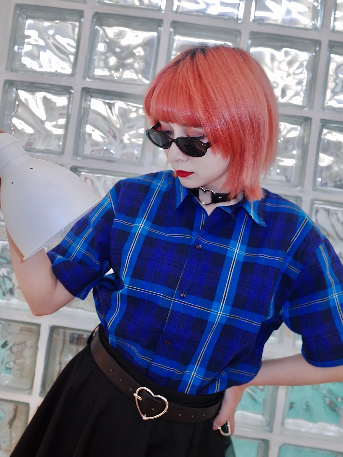 Limited Edition Blue Optical Retro Short Sleeve Shirt Thin Purple And Blue Plaid Women's Shirt Commute Style Square Collar Bu...
Limited Edition Blue Optical Retro Short Sleeve Shirt Thin Purple And Blue Plaid Women's Shirt Commute Style Square Collar Bu...