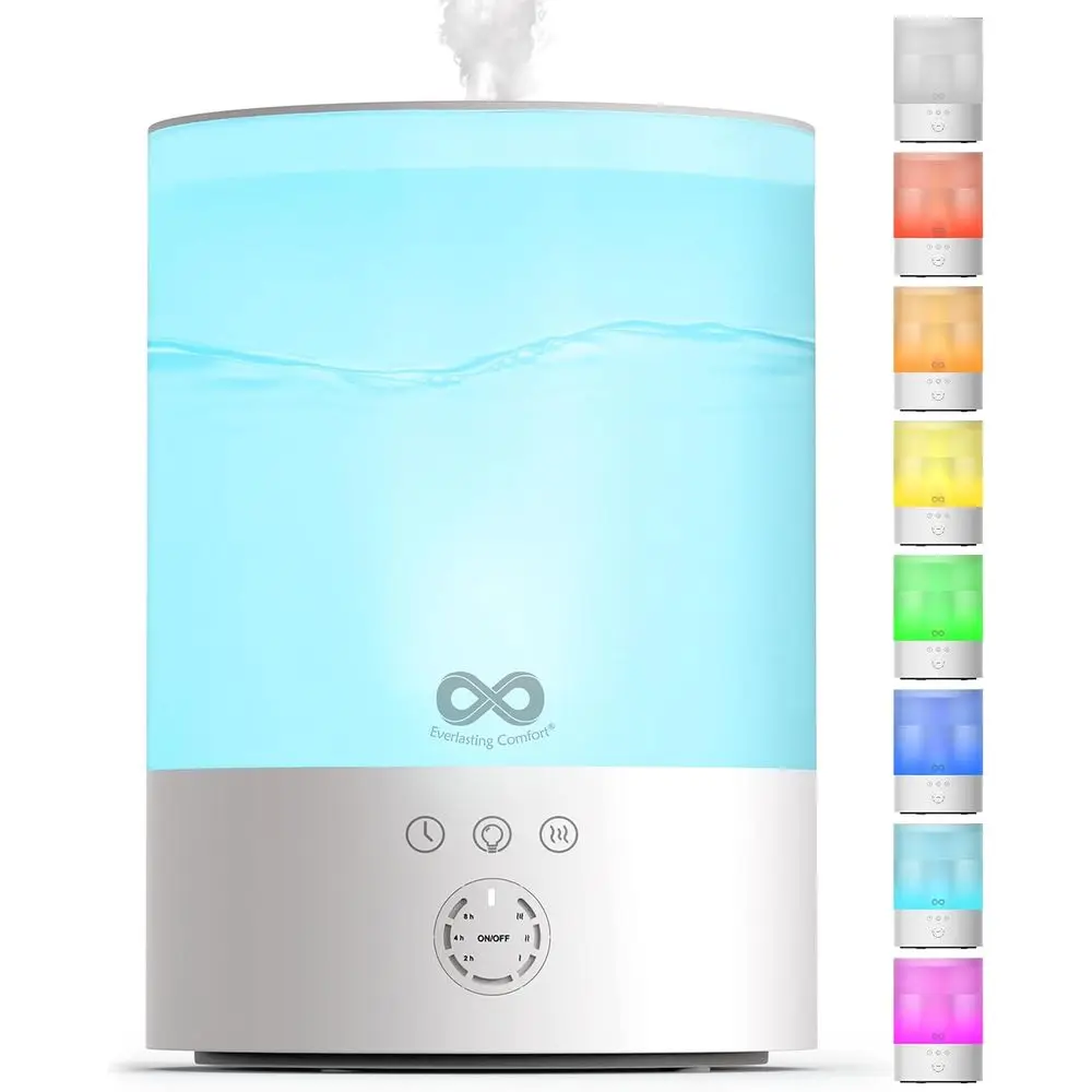 2.5L Humidifier for Home - Silent, Easy Fill & Clean, 24H Operation, Night Light, Timer, Mist, Auto-Off, Essential Oil Diffuser
2.5L Humidifier for Home - Silent, Easy Fill & Clean, 24H Operation, Night Light, Timer, Mist, Auto-Off, Essential Oil Diffuser