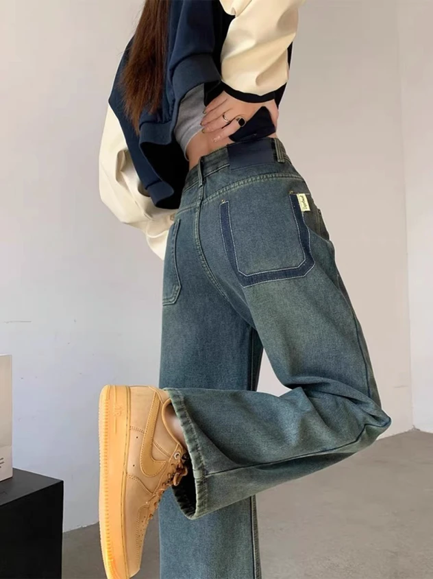 High Waist Wide Leg Jeans Women's U-aped ket Thin Straight Loose Long Pants Summer Cotton Stretch Denim Blue
High Waist Wide Leg Jeans Women's U-aped ket Thin Straight Loose Long Pants Summer Cotton Stretch Denim Blue