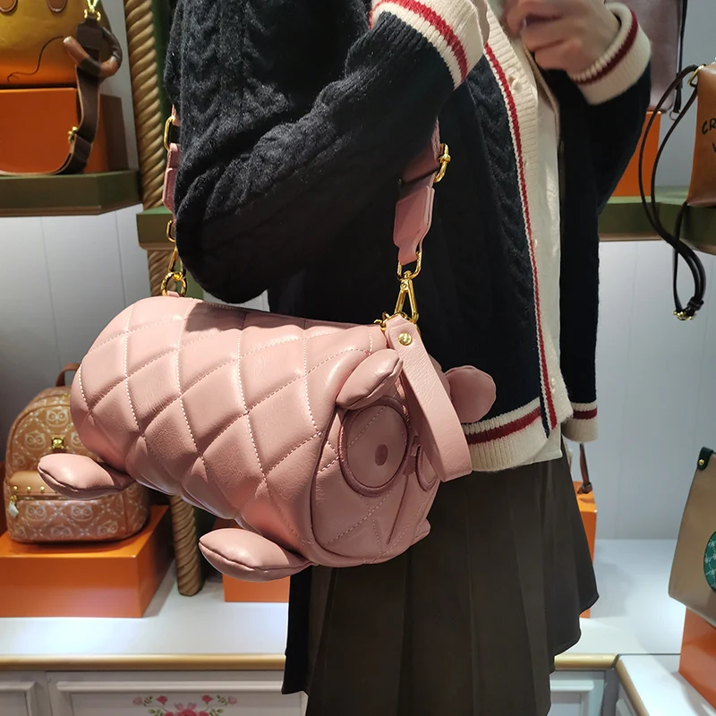 Cream Bear Women's Bag Dopamine Bags Cylinder Bag Cartoon Cute Fashion Large Capacity Pink, Green, Black Shoulder Crossbody Bag
Cream Bear Women's Bag Dopamine Bags Cylinder Bag Cartoon Cute Fashion Large Capacity Pink, Green, Black Shoulder Crossbody Bag