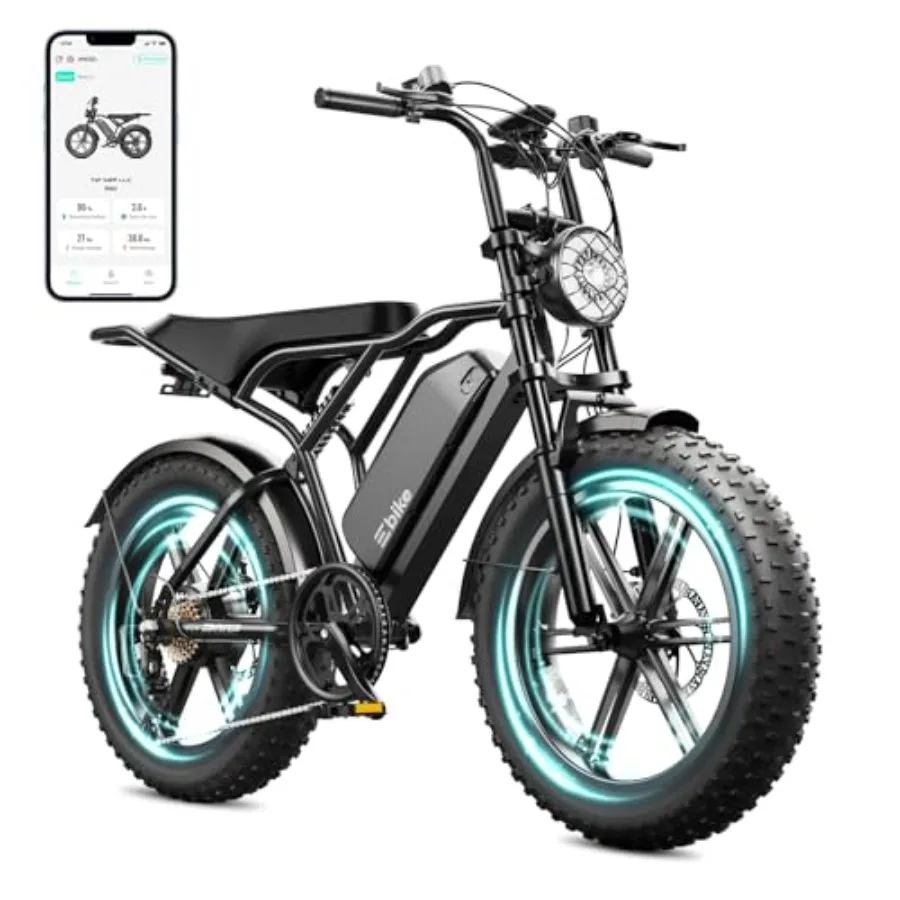 Electric dirt bike for adults: 1500W peak motor, 60/100 miles range, 48V 15Ah/25Ah removable battery, 20 fat tires, full suspen
Electric dirt bike for adults: 1500W peak motor, 60/100 miles range, 48V 15Ah/25Ah removable battery, 20 fat tires, full suspen