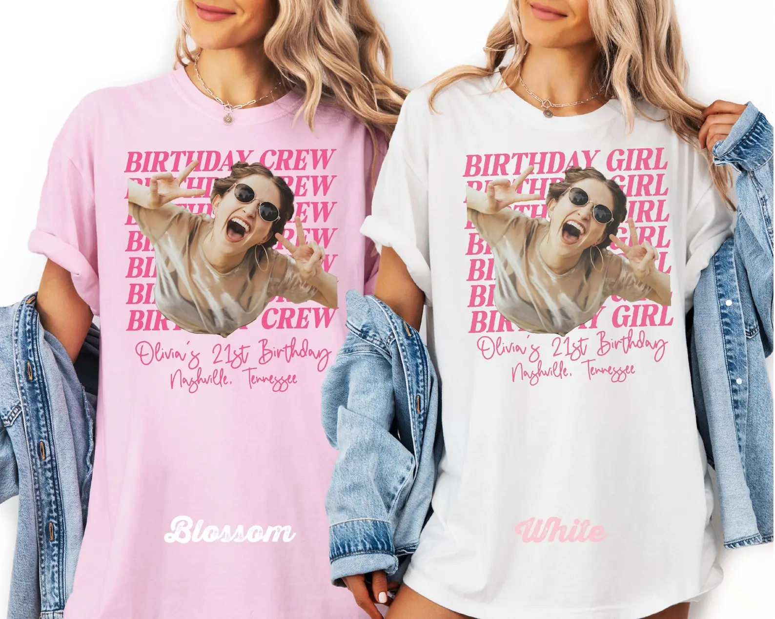 Custom Photo Face Birthday Girl Text Shirts Women Personalized Matching Birthday Crew Trip Shirt Party Group Cheer Uniforms
Custom Photo Face Birthday Girl Text Shirts Women Personalized Matching Birthday Crew Trip Shirt Party Group Cheer Uniforms