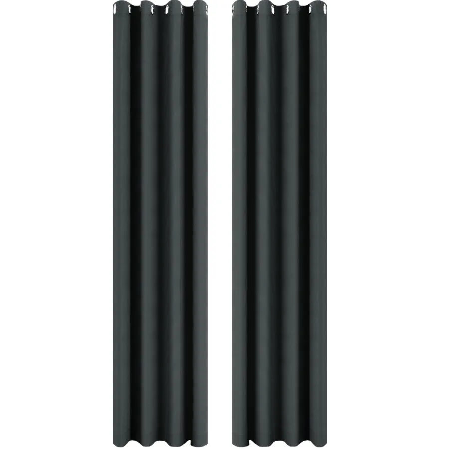 2 Panels Bedroom Waterproof 100% Blackout Curtains Black 52"Wx108"L
2 Panels Bedroom Waterproof 100% Blackout Curtains Black 52"Wx108"L