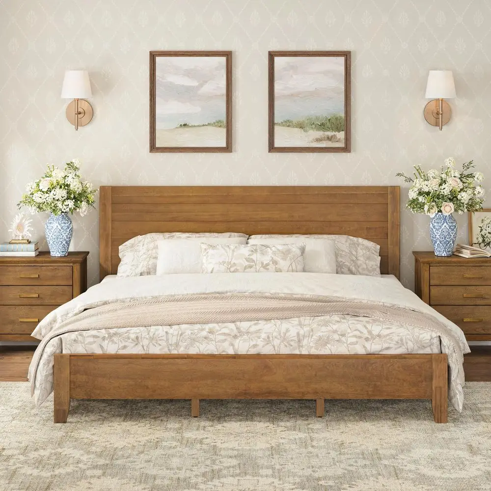 Wood Platform Bed Frame King Size with Headboard, Camas King, Acacia Wood, No Box Spring Needed, Easy Assembly, Dark Wood
Wood Platform Bed Frame King Size with Headboard, Camas King, Acacia Wood, No Box Spring Needed, Easy Assembly, Dark Wood