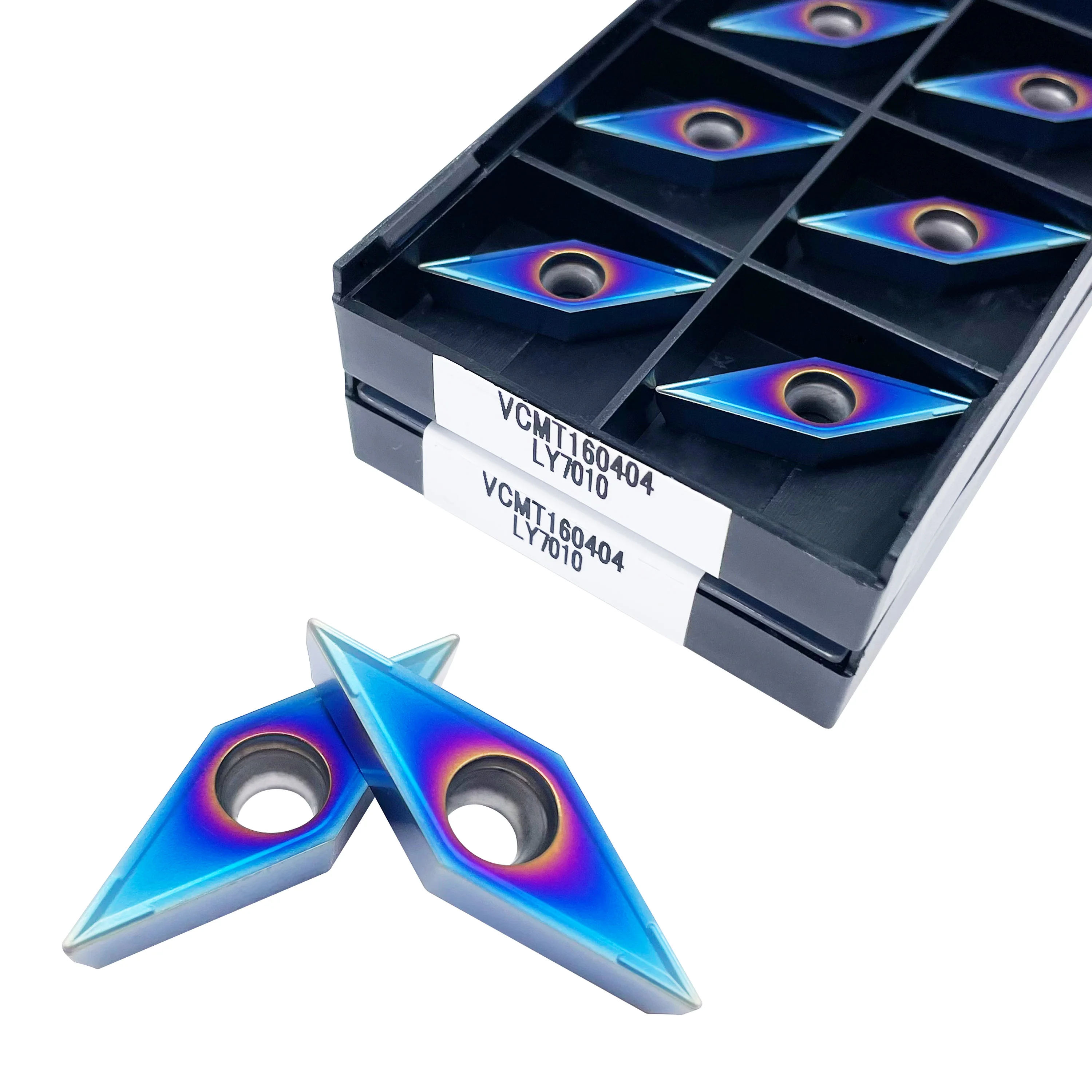VCMT160404 VCMT160408 LY7010 High quality nano blue hard alloy blade metal turning tool CNC turning tool VCMT160404 turning tool
VCMT160404 VCMT160408 LY7010 High quality nano blue hard alloy blade metal turning tool CNC turning tool VCMT160404 turning tool