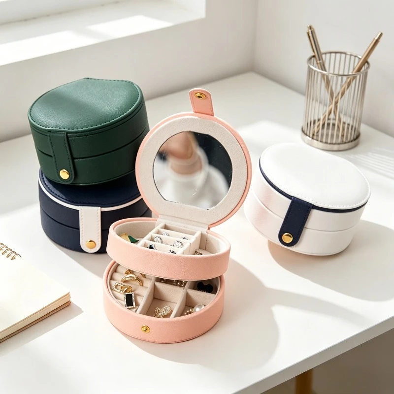 Portable Leather Travel Jewelry Box Multi-layer Creative Ring Earring Necklace Organizer Case Home Storage Box
Portable Leather Travel Jewelry Box Multi-layer Creative Ring Earring Necklace Organizer Case Home Storage Box