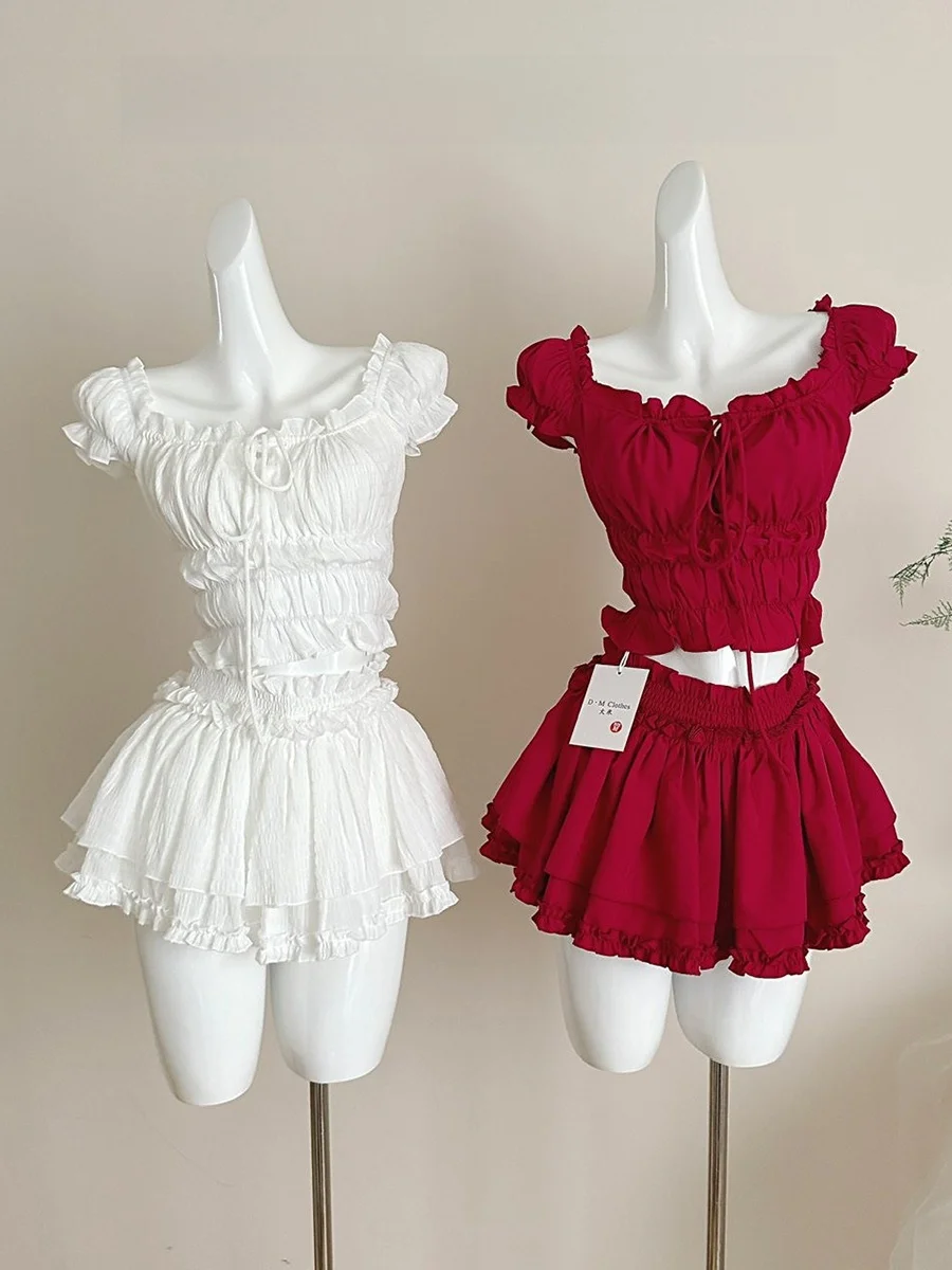 LUCKYMAN Bright Girl Summer Pure Desire Elastic Wood Grain Slimming Top Half Skirt Set Teenage School Uniform Style
LUCKYMAN Bright Girl Summer Pure Desire Elastic Wood Grain Slimming Top Half Skirt Set Teenage School Uniform Style
