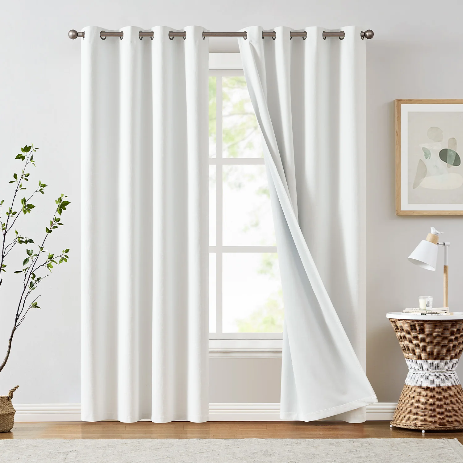 JINCHAN 100% Blackout Curtains for Bedroom,Linen Textured Drapes for Living Room, Thermal Insulated Thermal Blackout Drapes
JINCHAN 100% Blackout Curtains for Bedroom,Linen Textured Drapes for Living Room, Thermal Insulated Thermal Blackout Drapes
