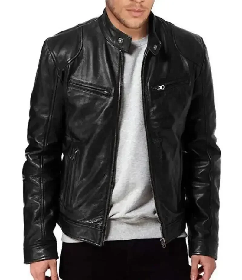 Motorcycle Jacket Men Slim Fit Short-Coat Lapel PU Leather Jackets Autumn New Zipper Stand Windproof Leather Coat Mens Clothing
Motorcycle Jacket Men Slim Fit Short-Coat Lapel PU Leather Jackets Autumn New Zipper Stand Windproof Leather Coat Mens Clothing