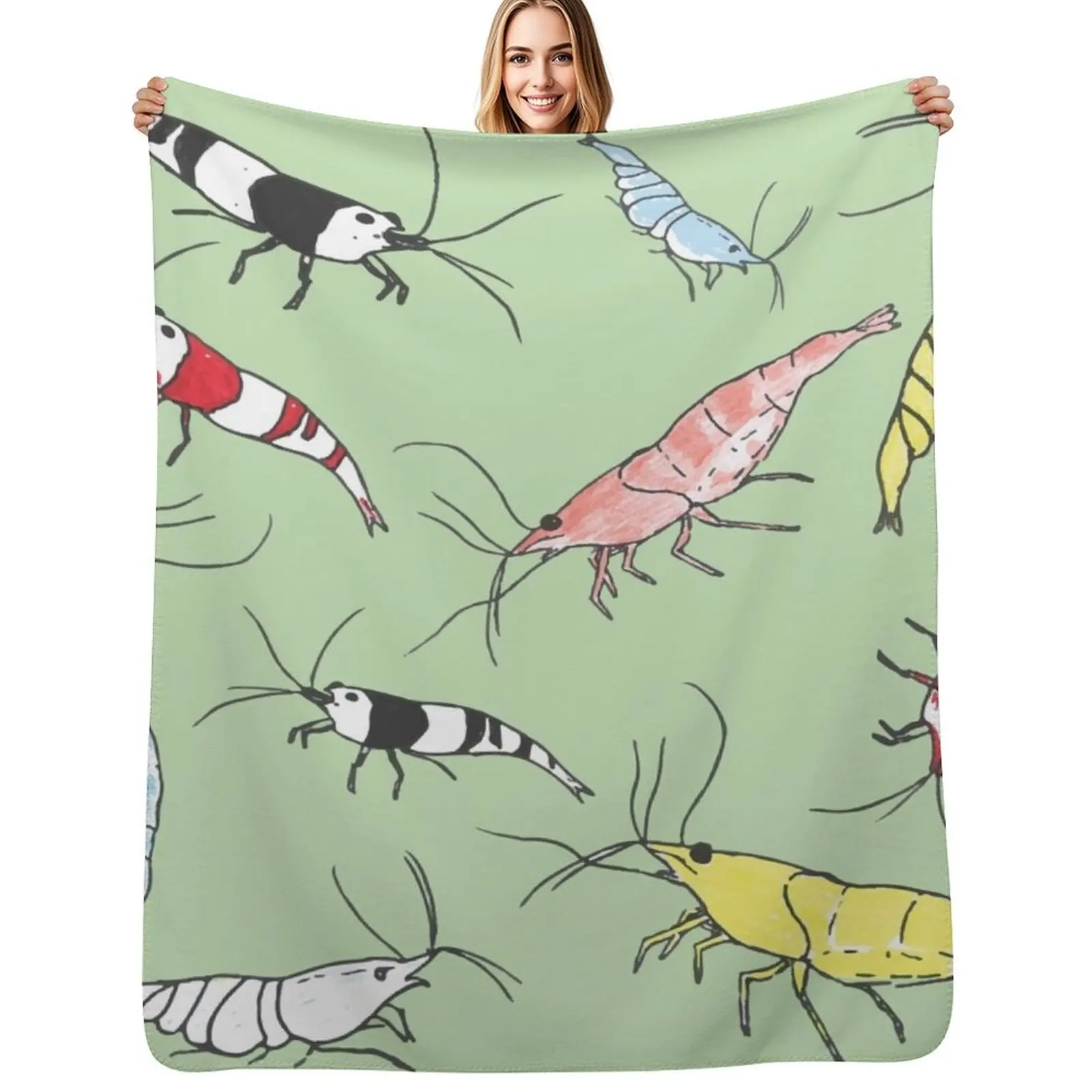 Fancy Aquarium Shrimp Pattern Throw Blanket Modern Design Soft Blanket for Home Decor
Fancy Aquarium Shrimp Pattern Throw Blanket Modern Design Soft Blanket for Home Decor