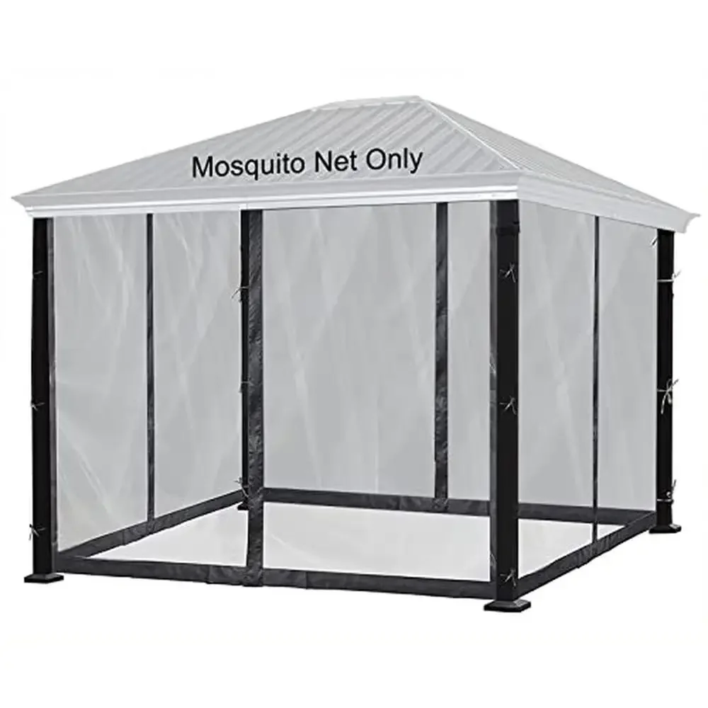 10x10 Canopy Gazebo Mosquito Netting Screen Walls Universal Replacement Black High Quality Durable Fabric Zipper Design Easy
10x10 Canopy Gazebo Mosquito Netting Screen Walls Universal Replacement Black High Quality Durable Fabric Zipper Design Easy
