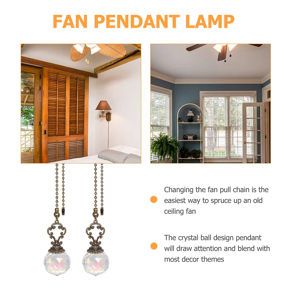 2Pcs Ceiling Fan Pull Chains Crystal Diamond Extender Pull Chain Extension for Ceiling Light Fan Decorative Chic Interior Decor
2Pcs Ceiling Fan Pull Chains Crystal Diamond Extender Pull Chain Extension for Ceiling Light Fan Decorative Chic Interior Decor