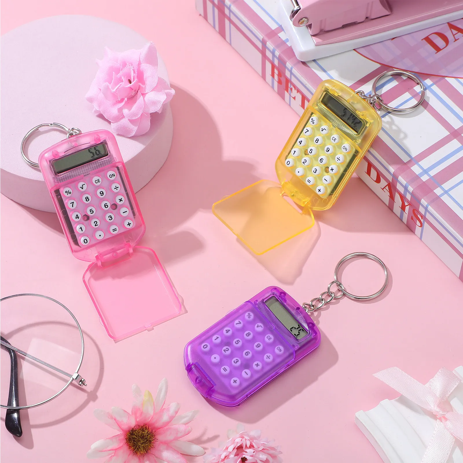 3Pcs Plastic Mini Calculators Portable Keychain Pocket Calculators Student Calculator Compact Key Mini Calculator
3Pcs Plastic Mini Calculators Portable Keychain Pocket Calculators Student Calculator Compact Key Mini Calculator