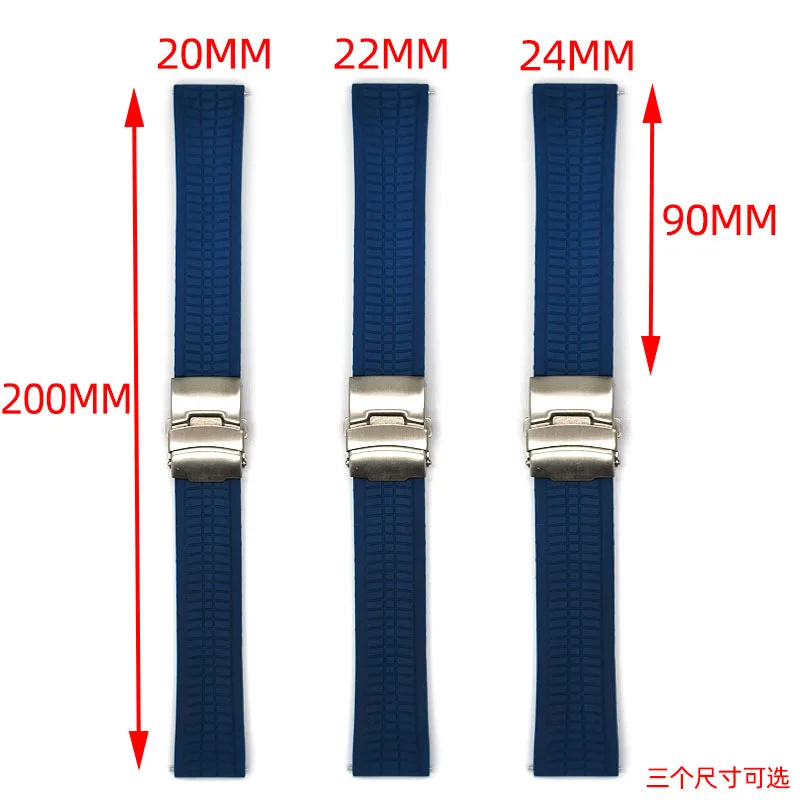 20mm 22mm 24mm Quick Release Soft Silicone Watch Strap Stainless Steel Folding Watch Buckle Band for Universal Rubber Bracelet
20mm 22mm 24mm Quick Release Soft Silicone Watch Strap Stainless Steel Folding Watch Buckle Band for Universal Rubber Bracelet