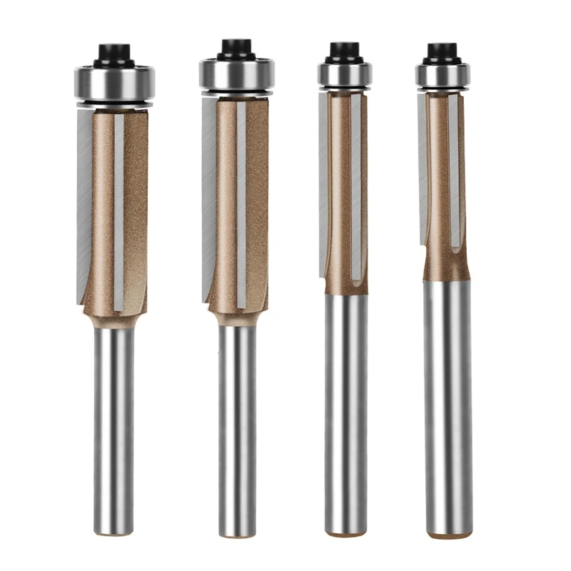 4PCS 6Mm Shank Three-Blade Double Bearing Flush Trim Bit Router Bit Professional Woodworking Milling Cutter For Wood Bit
4PCS 6Mm Shank Three-Blade Double Bearing Flush Trim Bit Router Bit Professional Woodworking Milling Cutter For Wood Bit