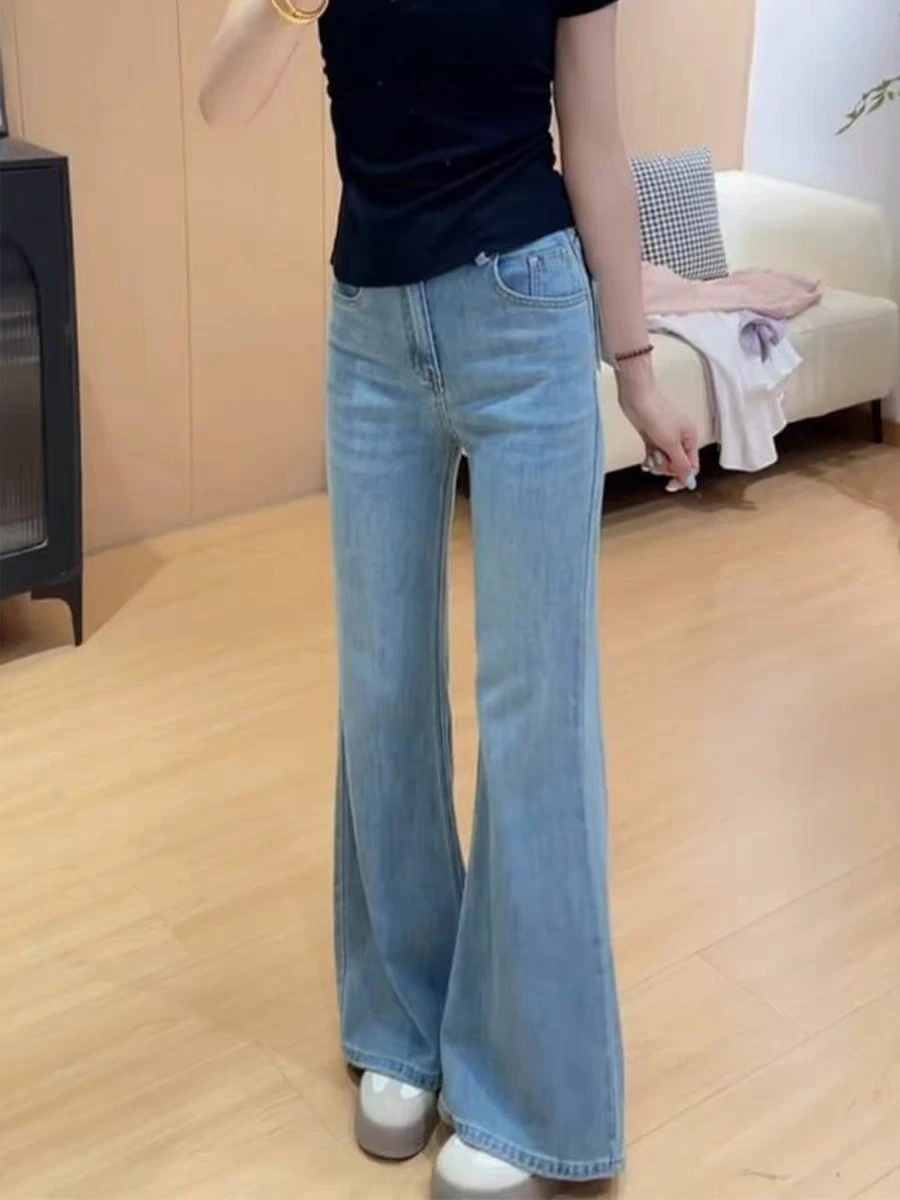 High Waist Flared Straight Leg Jeans Women's Retro Elastic Bell Bottoms Cotton Stretch Denim Spring Summer Slimming Pants
High Waist Flared Straight Leg Jeans Women's Retro Elastic Bell Bottoms Cotton Stretch Denim Spring Summer Slimming Pants