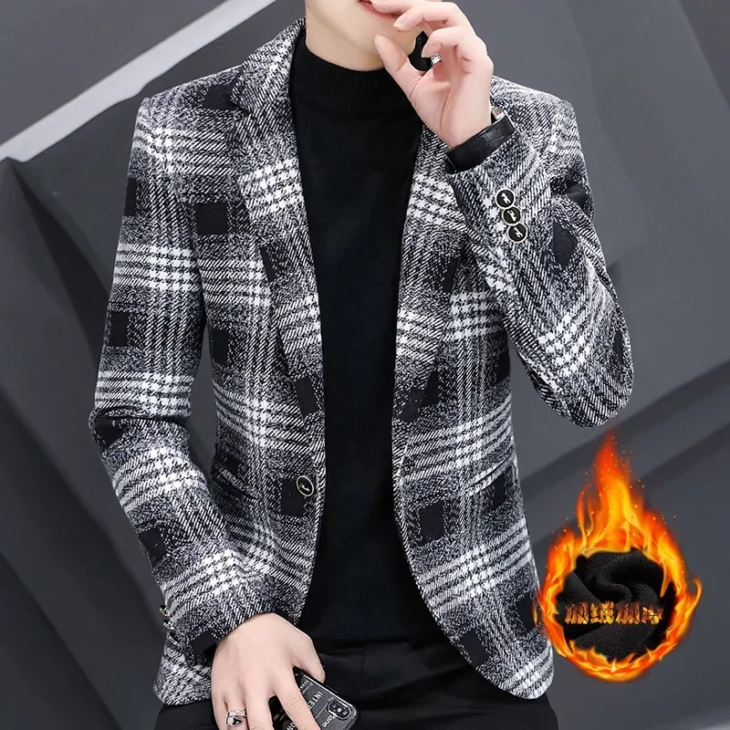 New Mens Suit Jacket Blazers Autumn Winter Suits Men's Wool Plaid Suits Men's Trend Woolen Suits Plus Size Men's Clothing
New Mens Suit Jacket Blazers Autumn Winter Suits Men's Wool Plaid Suits Men's Trend Woolen Suits Plus Size Men's Clothing