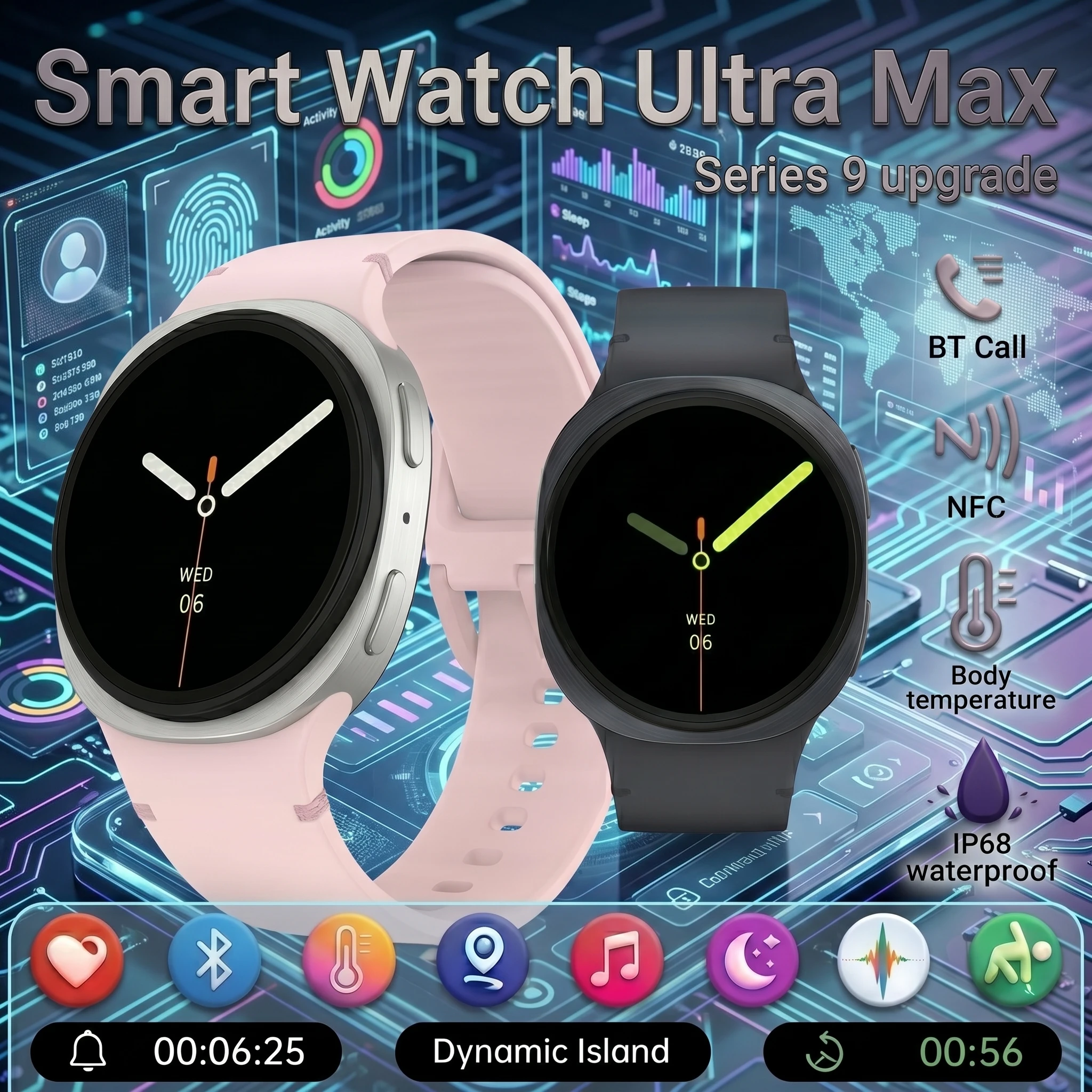 2026 HD8mini Lady's Smartwatch 1.29'' AI Smart Watch for Women Bluetooth Call Sport Fitness Tracker Heart Rate Health Monitor
2026 HD8mini Lady's Smartwatch 1.29'' AI Smart Watch for Women Bluetooth Call Sport Fitness Tracker Heart Rate Health Monitor