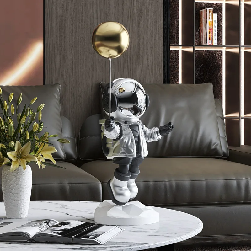 Floating Astronaut Statue Decor with Metal Tray Resin Spaceman Large Sculpture Key Tray Holder Living Room Home Decor Ornament
Floating Astronaut Statue Decor with Metal Tray Resin Spaceman Large Sculpture Key Tray Holder Living Room Home Decor Ornament