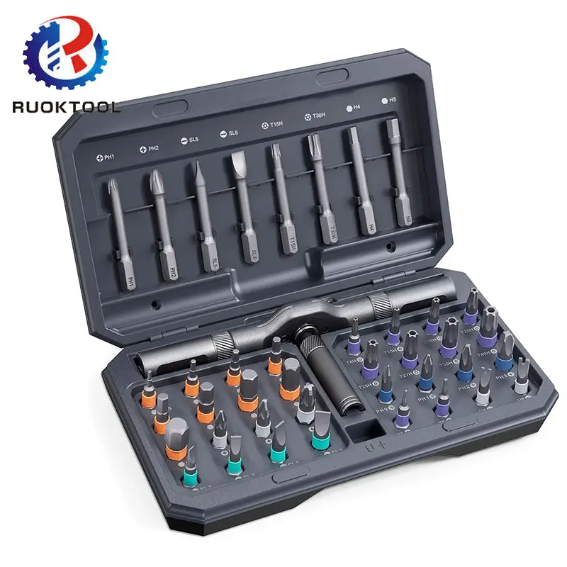 42pcs Muti-Function S2 1/4 Inch Screwdriver Bit Ratchet Wrench Set
42pcs Muti-Function S2 1/4 Inch Screwdriver Bit Ratchet Wrench Set