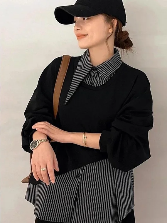 Большие размеры 300, полосатый ирт, женский свободный модный длинный топ из двух предметов, хлопок, полиэстер, осенне-зимний топ
Большие размеры 300, полосатый ирт, женский свободный модный длинный топ из двух предметов, хлопок, полиэстер, осенне-зимний топ