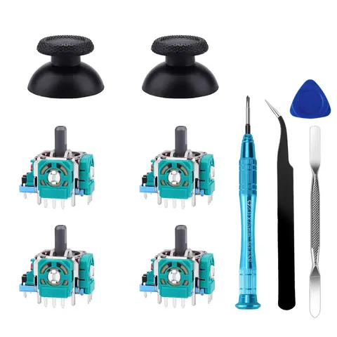 Replacement 3D Analog Joysticks Thumb Sticks for Playstation 5 PS5 DualSense Controller Repair Parts Screwdriver Kit Accessory