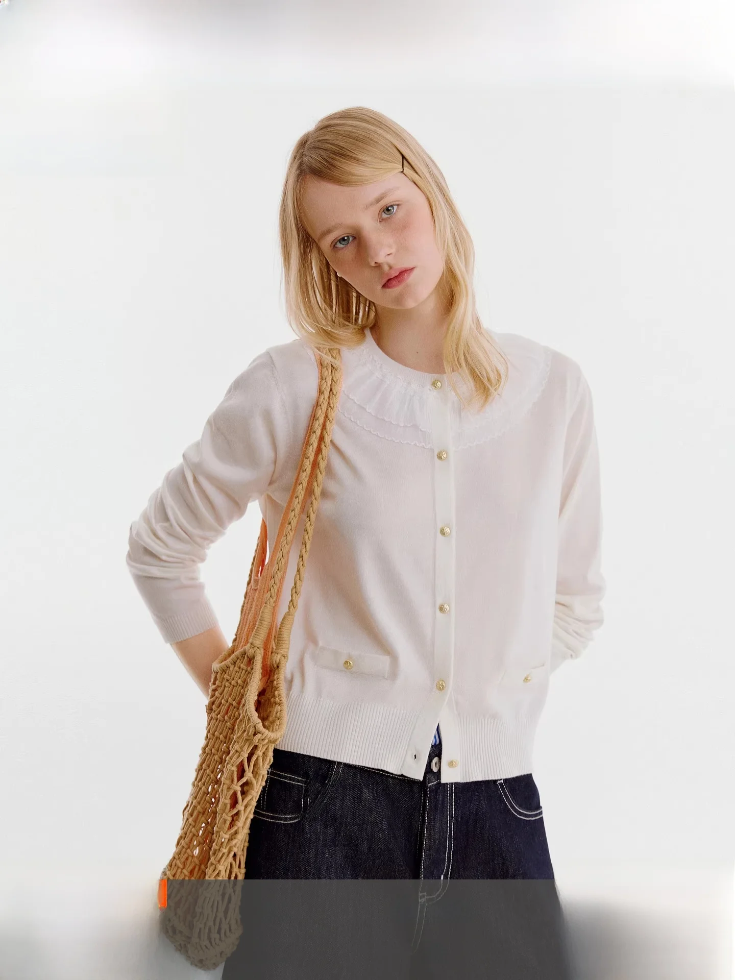Fano Knitted Open Cardigan Women's round Neck Sleeve Long Length Spring New Style Polka Dot Soft Polyester Fiber Warmth
Fano Knitted Open Cardigan Women's round Neck Sleeve Long Length Spring New Style Polka Dot Soft Polyester Fiber Warmth