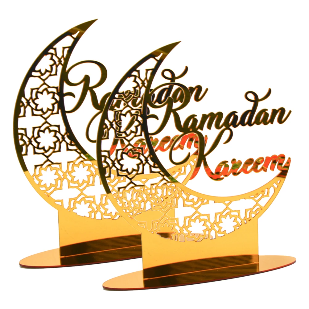 2pcs Acrylic Ornaments Eid Mubarak Home Decorations Festival Ambiance Enhancer Ramadan Party Supplies Indoor Decor Table
2pcs Acrylic Ornaments Eid Mubarak Home Decorations Festival Ambiance Enhancer Ramadan Party Supplies Indoor Decor Table