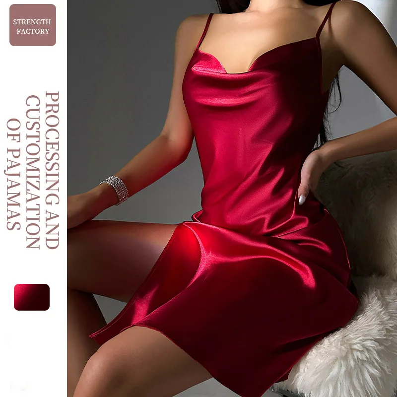 New Summer Spice Girls Open Sling Dress Silk Nightgown Female Breathable Simulation Silk Home Backless Sling Nightgown
New Summer Spice Girls Open Sling Dress Silk Nightgown Female Breathable Simulation Silk Home Backless Sling Nightgown