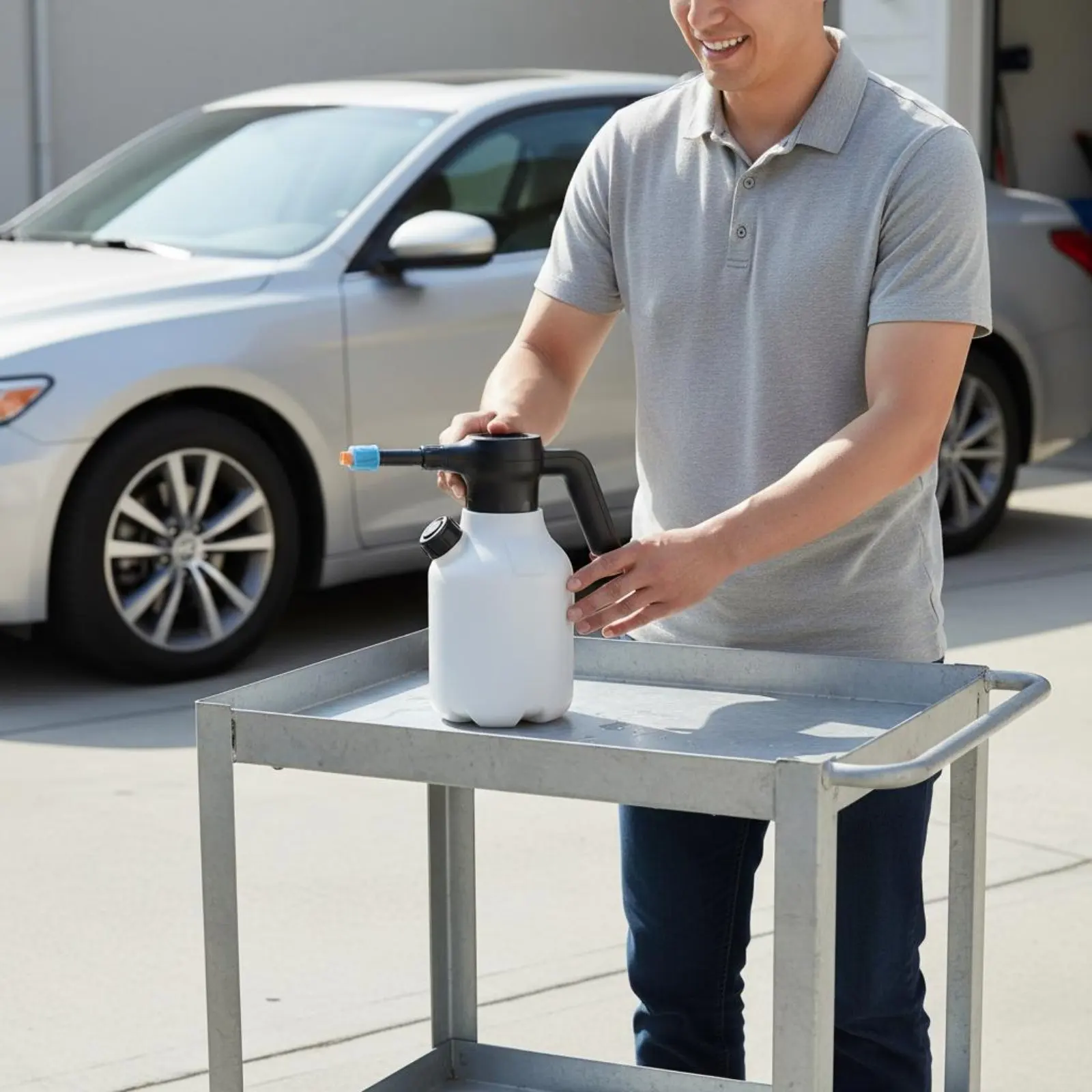Car Wash Foam Multi-Purpose Use Garden Spray Bottle Pressure Spray Bottle Cordless Home Cleaning Tool Ergonomic Handle
Car Wash Foam Multi-Purpose Use Garden Spray Bottle Pressure Spray Bottle Cordless Home Cleaning Tool Ergonomic Handle