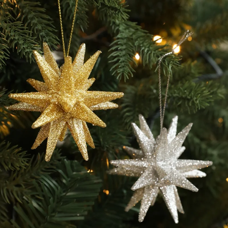 3Pcs/Box New Creative Christmas Ornaments: Glitter and Gold Dust Exploding Star 3D Shaped Christmas Tree Decorations
3Pcs/Box New Creative Christmas Ornaments: Glitter and Gold Dust Exploding Star 3D Shaped Christmas Tree Decorations