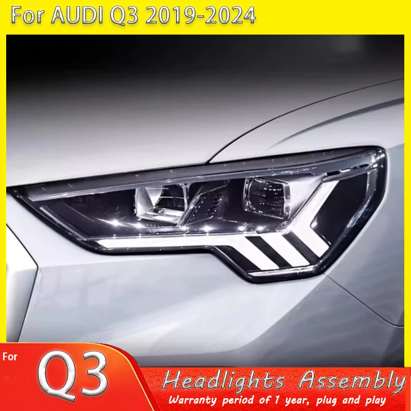 For 2019 2020 2021-2024 Audi Q3 headlight assembly upgrade with high-end LED daytime running lights and projector headlights.
For 2019 2020 2021-2024 Audi Q3 headlight assembly upgrade with high-end LED daytime running lights and projector headlights.
