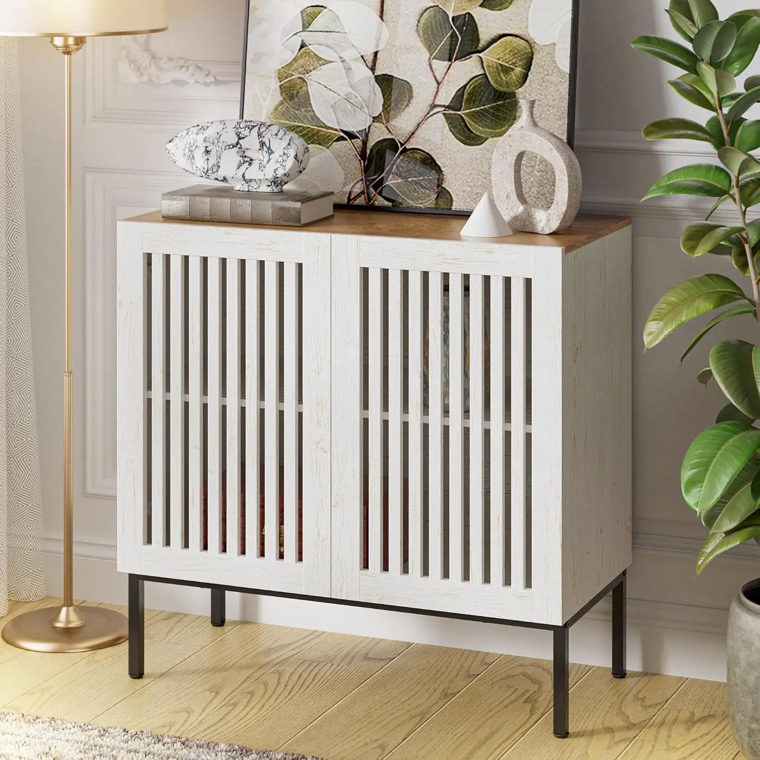 31.5" Farmhouse Buffet Cabinet with Metal Base, Adjustable Shelf & 2 Doors, Antique White Storage Sideboard for Kitchen
31.5" Farmhouse Buffet Cabinet with Metal Base, Adjustable Shelf & 2 Doors, Antique White Storage Sideboard for Kitchen