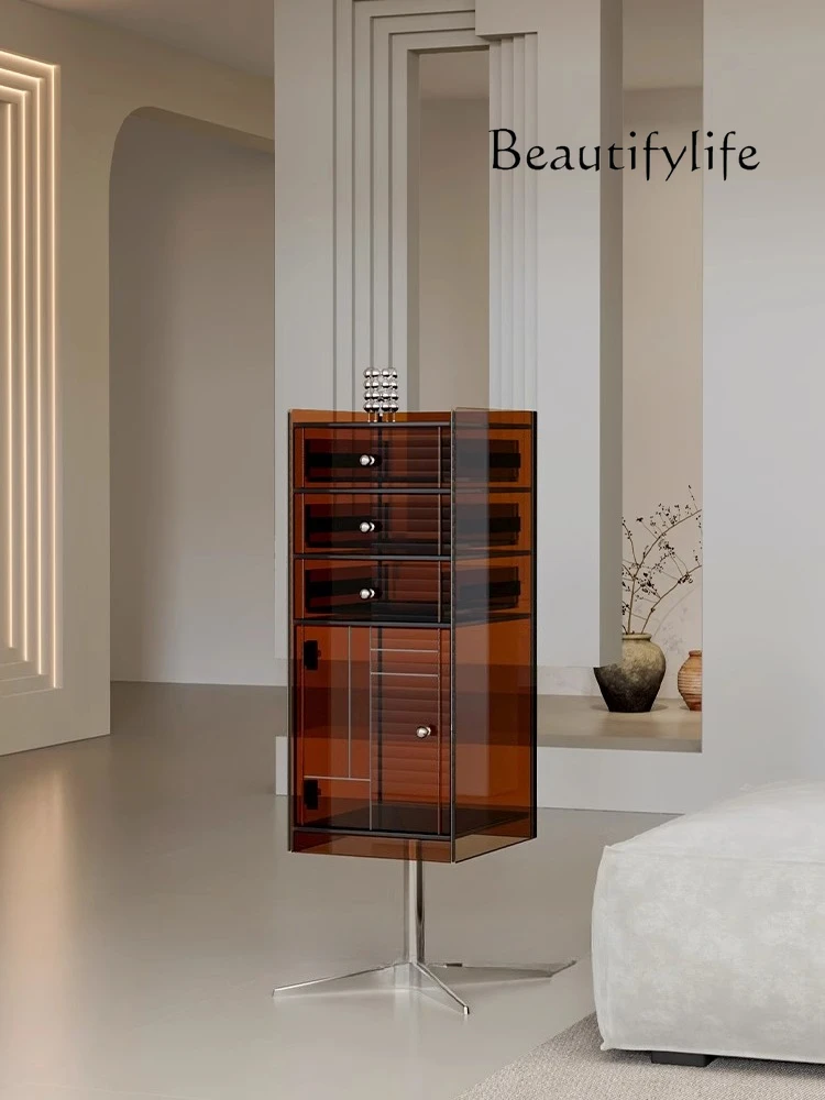 Acrylic floor rotating cabinet storage magazine locker modern simple living room porch cabinet
Acrylic floor rotating cabinet storage magazine locker modern simple living room porch cabinet