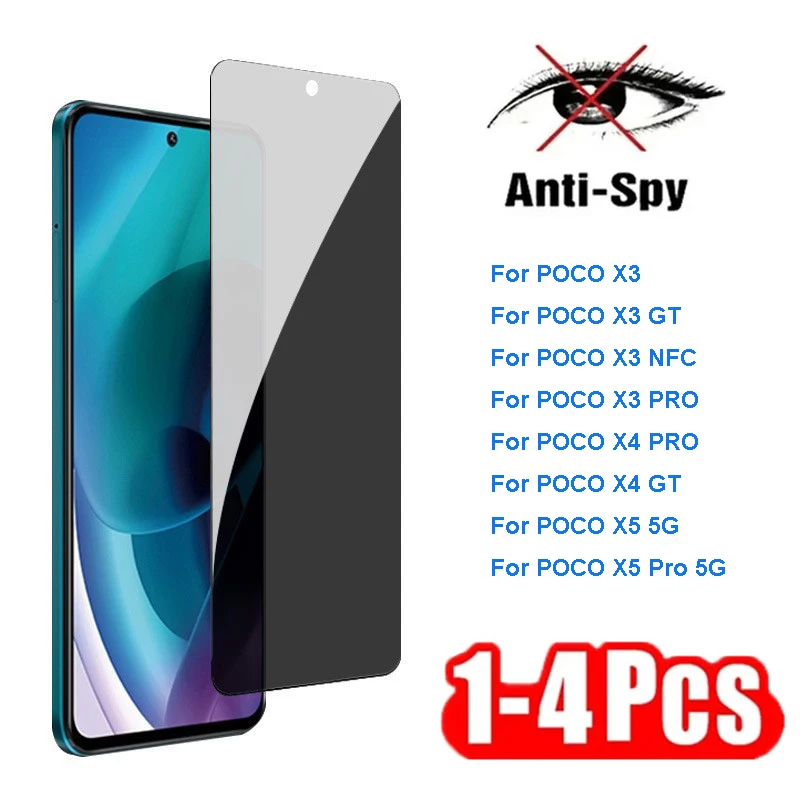 1-4Pcs Privacy Protective Tempered Glass for Xiaomi Poco X3 NFC X4 GT Screen Protectors For Poco X3 X4 X5 Pro 5G Films Glass
1-4Pcs Privacy Protective Tempered Glass for Xiaomi Poco X3 NFC X4 GT Screen Protectors For Poco X3 X4 X5 Pro 5G Films Glass