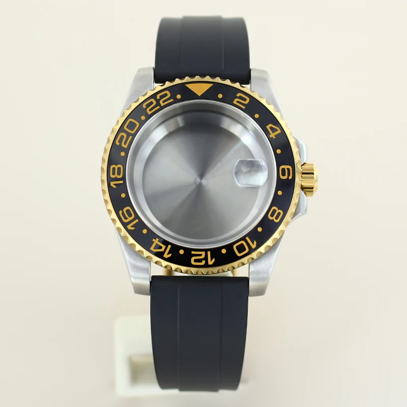 40mm Watch Case Rubber Strap Sapphire For NH35 NH36 NH34/38 NH70 4R36 Miyota 8215 Eta 2824 PT5000 Silver Gold Watch GMT SUB Case
40mm Watch Case Rubber Strap Sapphire For NH35 NH36 NH34/38 NH70 4R36 Miyota 8215 Eta 2824 PT5000 Silver Gold Watch GMT SUB Case