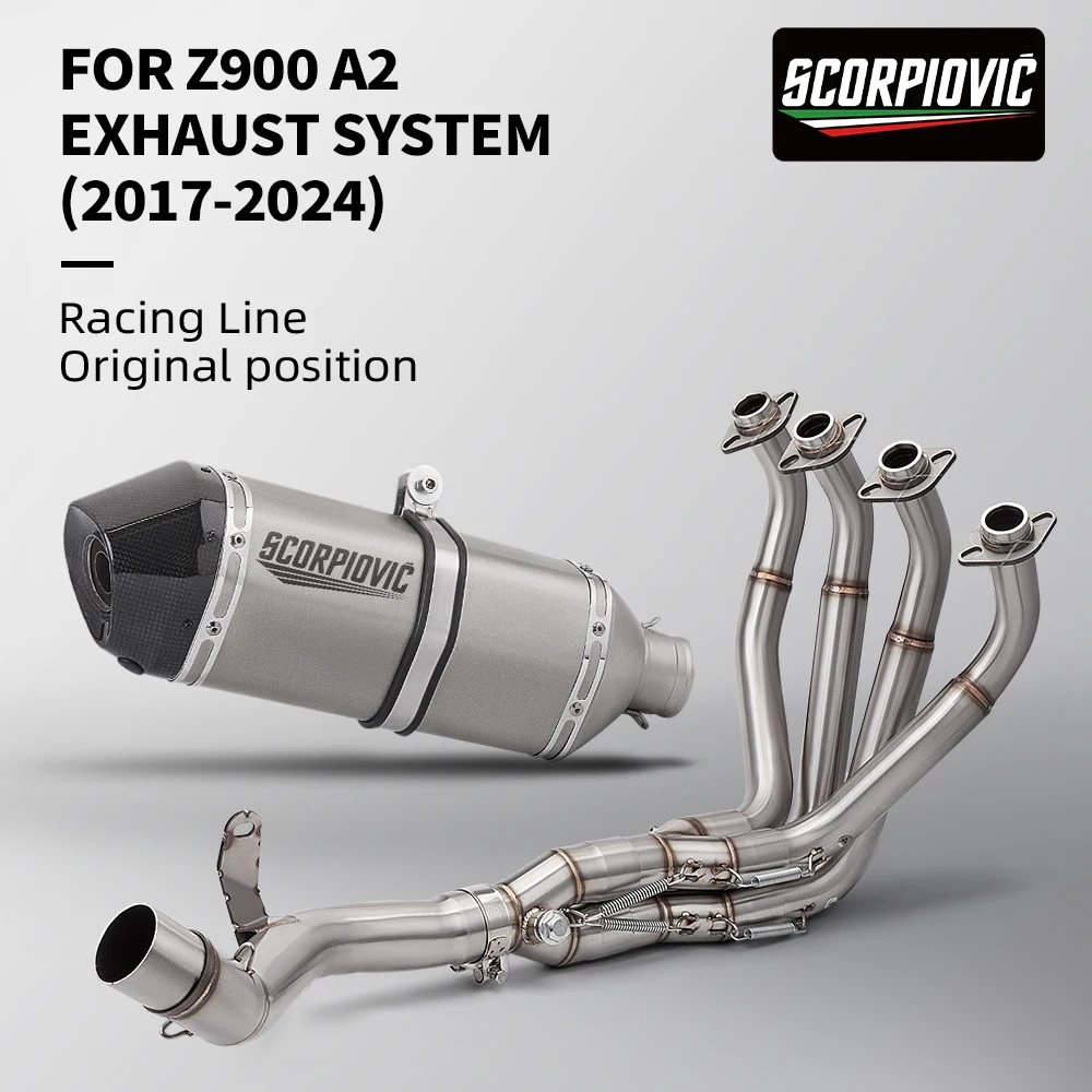 high quality Full System Exhaust Slip On For Ninja Z900 A2 35KW 70KW 2018-2024 Front Link Pipe Escape 51mm Mufller
high quality Full System Exhaust Slip On For Ninja Z900 A2 35KW 70KW 2018-2024 Front Link Pipe Escape 51mm Mufller
