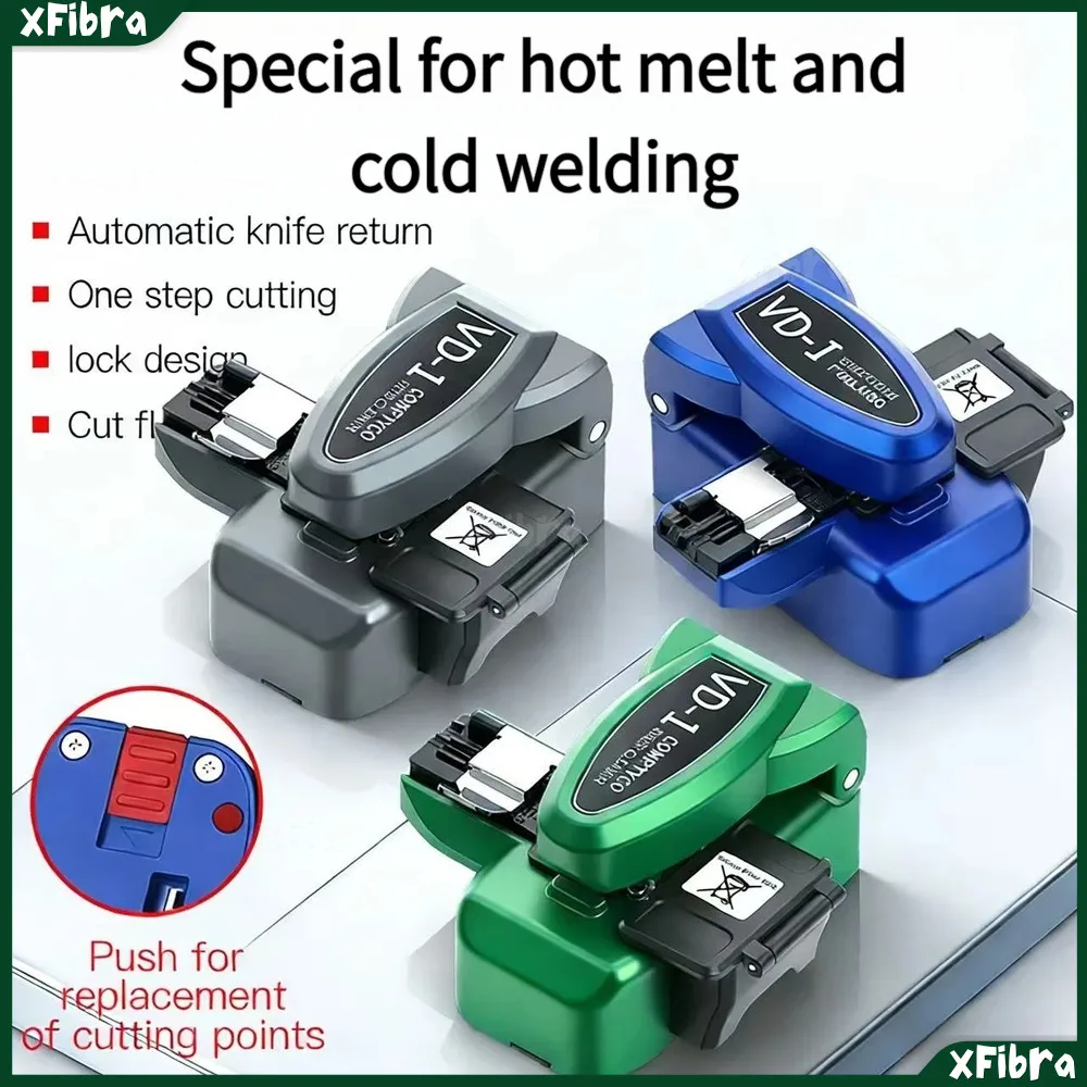 One Step Operation VD-1 Optical Fiber Cleaver Automatic Reset Fiber Cutting Tool
One Step Operation VD-1 Optical Fiber Cleaver Automatic Reset Fiber Cutting Tool