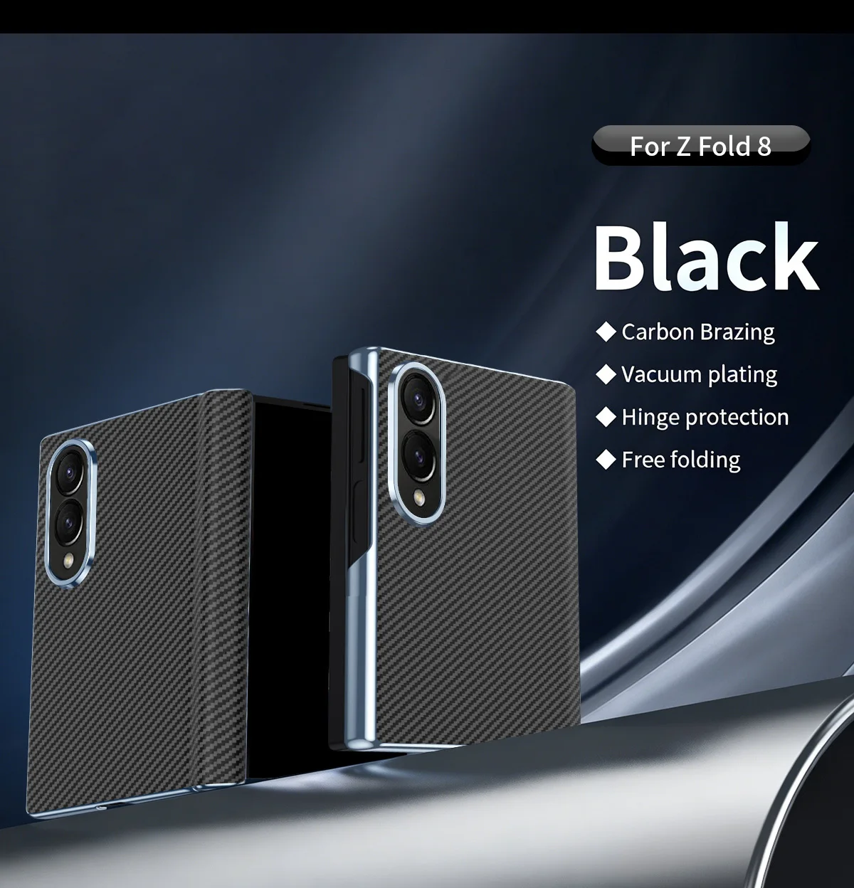 With Hinge Protection Carbon Fiber Texture Case for Samsung Galaxy Z Fold 7 6 Fold8 Ultra For Fold8 Wide with Mirror Film Cover
With Hinge Protection Carbon Fiber Texture Case for Samsung Galaxy Z Fold 7 6 Fold8 Ultra For Fold8 Wide with Mirror Film Cover