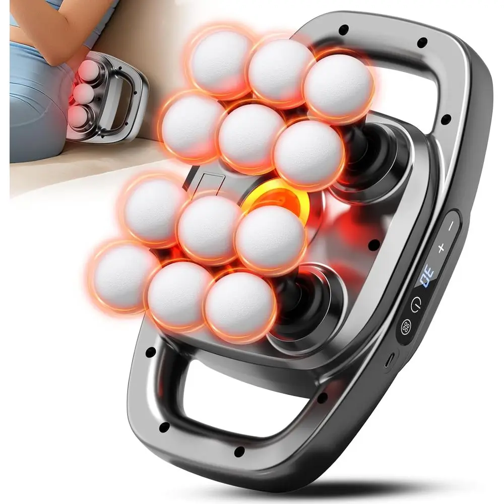 12-Speed Deep Tissue Massage Gun with 3 Attachments and 30 Intensity Levels for Quiet Back Pain Relief
12-Speed Deep Tissue Massage Gun with 3 Attachments and 30 Intensity Levels for Quiet Back Pain Relief