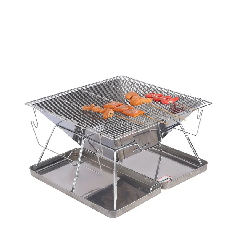Outdoor folding grill, stainless steel portable wood stove, camping grill
Outdoor folding grill, stainless steel portable wood stove, camping grill