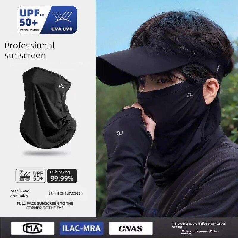 Men's Ice Silk Bicycle Sun Protection Face Mask Full Face Veil Sun Hat Set Mountain Climbing Protection Sleeve Hat Ensemble
Men's Ice Silk Bicycle Sun Protection Face Mask Full Face Veil Sun Hat Set Mountain Climbing Protection Sleeve Hat Ensemble