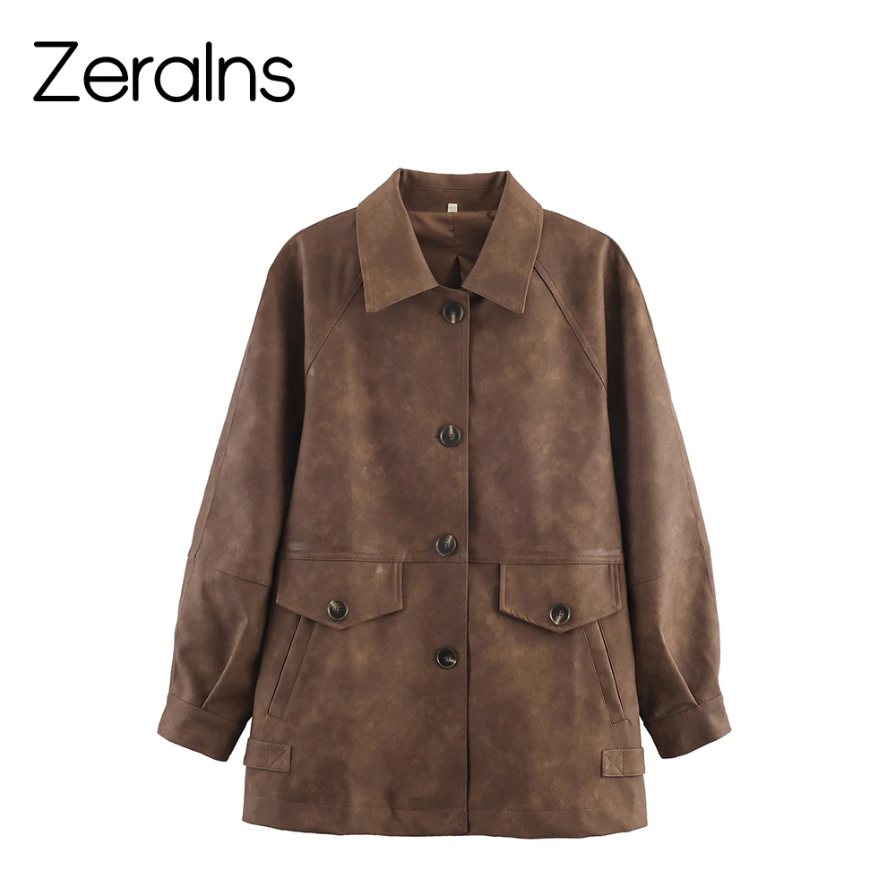 ZERAINS American retro suede loose short jacket for women in the autumn of 2025 with a high-end feeling and a collar
ZERAINS American retro suede loose short jacket for women in the autumn of 2025 with a high-end feeling and a collar